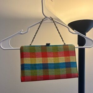 Colorful Plaid Women's Clutch